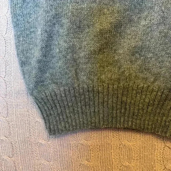 Stockbridge Sweater Mens Large Gray Wool Pullover V Neck - Picture 7 of 8